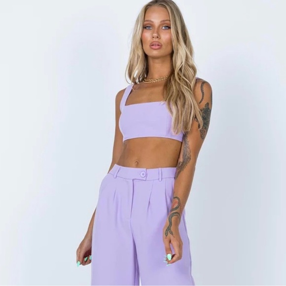 Princess Polly Tops - NWOT Princess Polly Huxley Lilac Crop Top